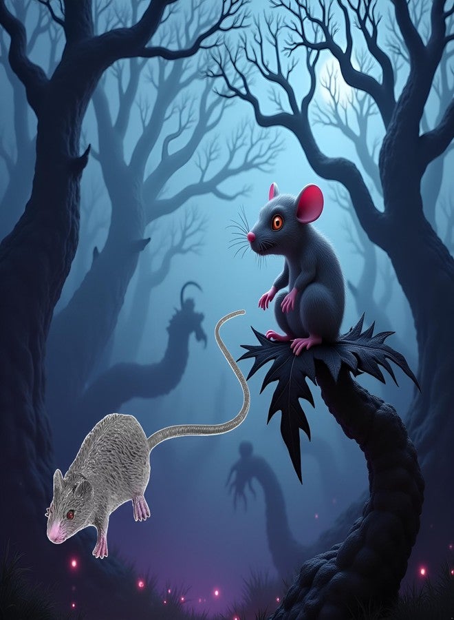 WaigN Plastic Halloween Rat, Realistic Fake Mouse for Party Decorations, Creepy Prank Props, Spooky April Fool's Day Trick, Lifelike Mice Figures for Party and Haunted House Decor, Decorations (Grey) - Image 3